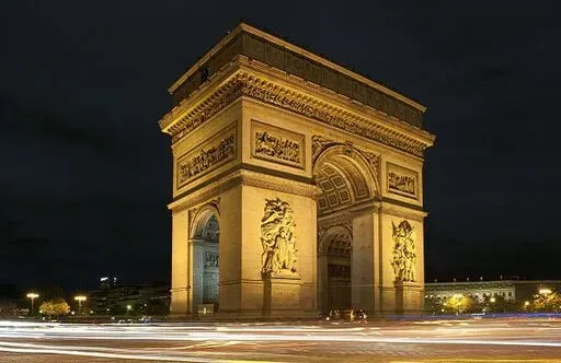 Vista nocturna Arco del Triunfo